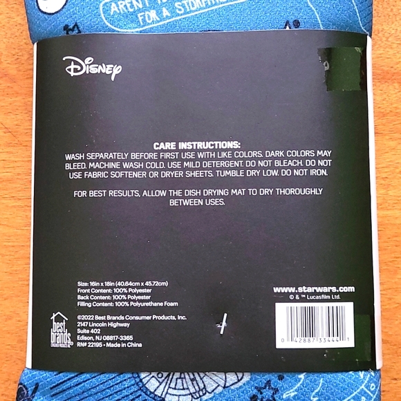 STAR WARS - A New Hope - Princess Leia R2D2 - Kitchen Dish Drying Mat - DISNEY - Picture 4 of 7